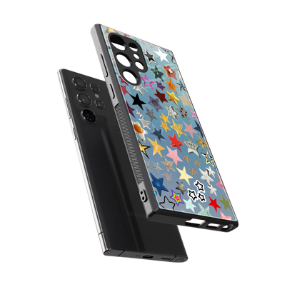 Celestial Glow sleek samsung galaxy s24 ultra cover with tempered glass back and TPU edges