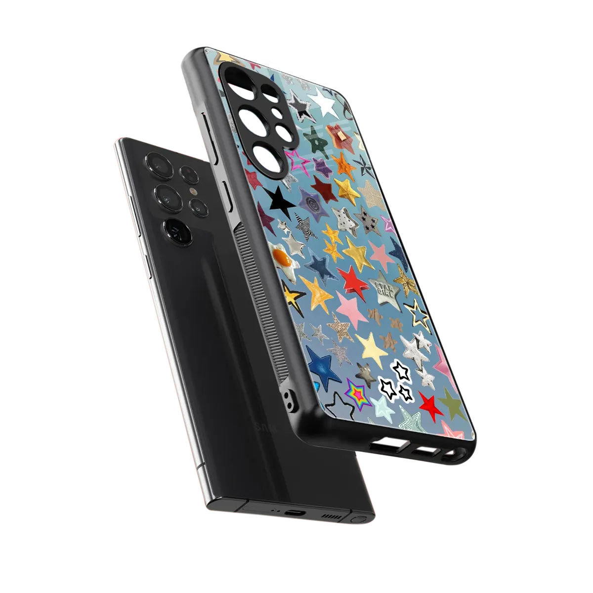 Celestial Glow sleek samsung galaxy s25 ultra cover with tempered glass back and TPU edges