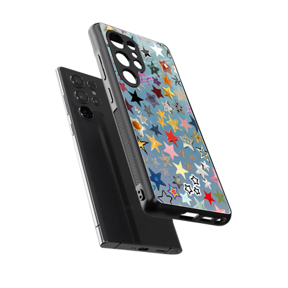 Celestial Glow sleek samsung galaxy s25 ultra cover with tempered glass back and TPU edges