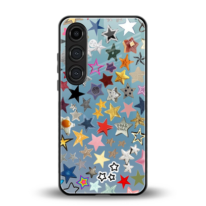 Celestial Glow back phone cover | glass case for samsung galaxy s24 plus