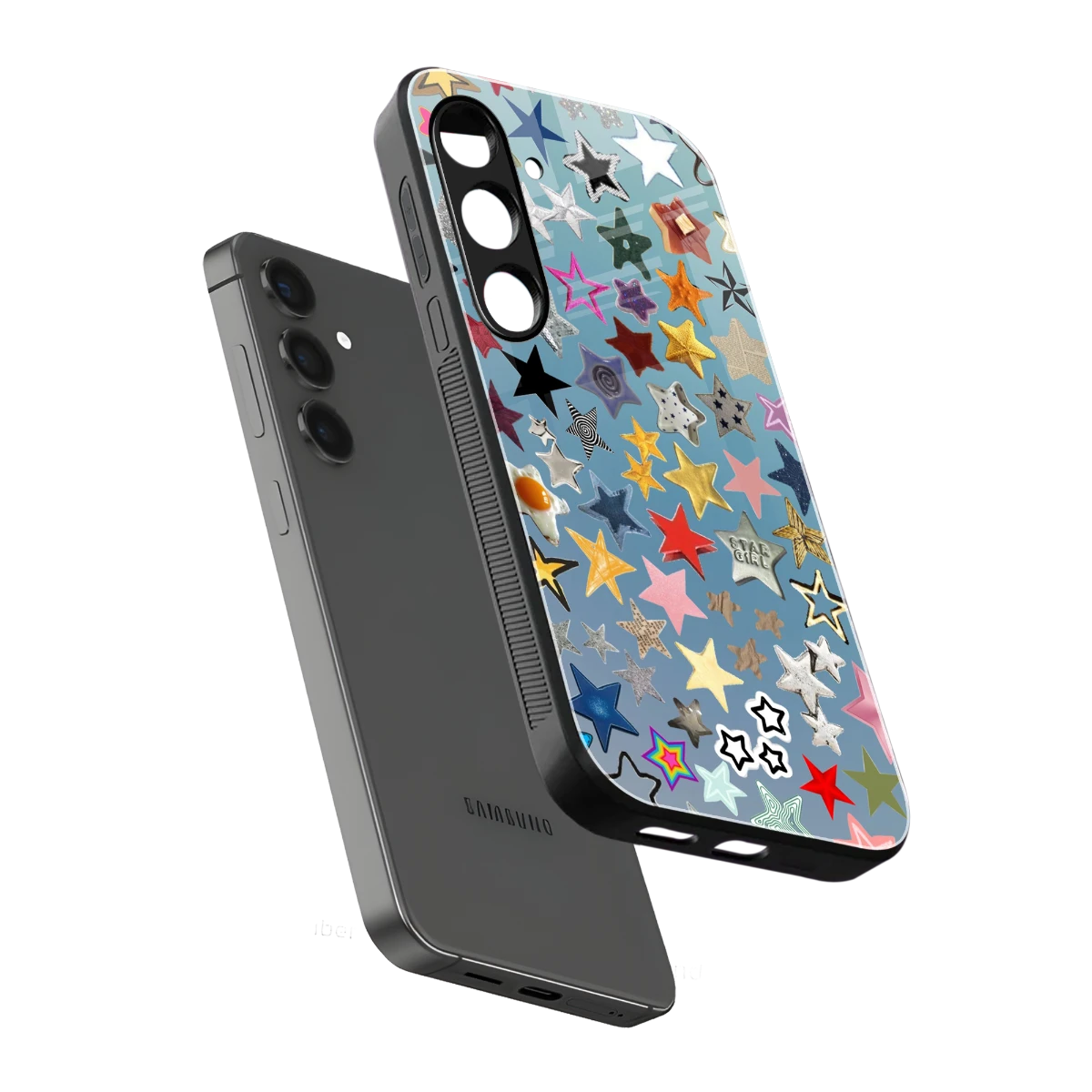 Celestial Glow sleek samsung galaxy s24 cover with tempered glass back and TPU edges