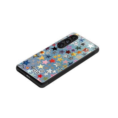 Celestial Glow stylish phone case for samsung galaxy s24 fe | glossy glass and slim fit