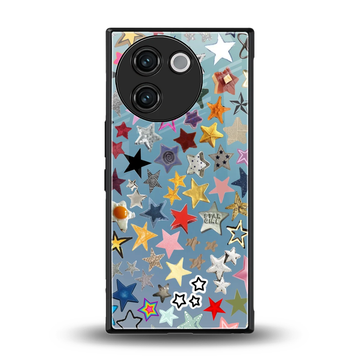 Celestial Glow back phone cover | glass case for vivo v30e