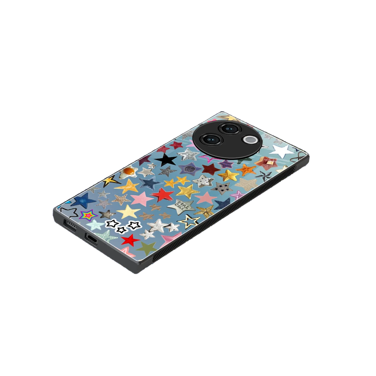 Celestial Glow stylish phone case for vivo v30e | glossy glass and slim fit