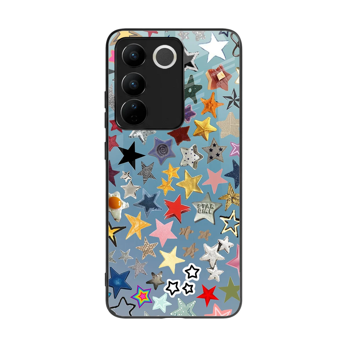 Celestial Glow back phone cover | glass case for vivo v27 5g