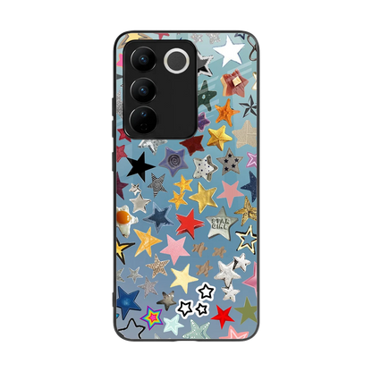 Celestial Glow back phone cover | glass case for vivo v27 5g