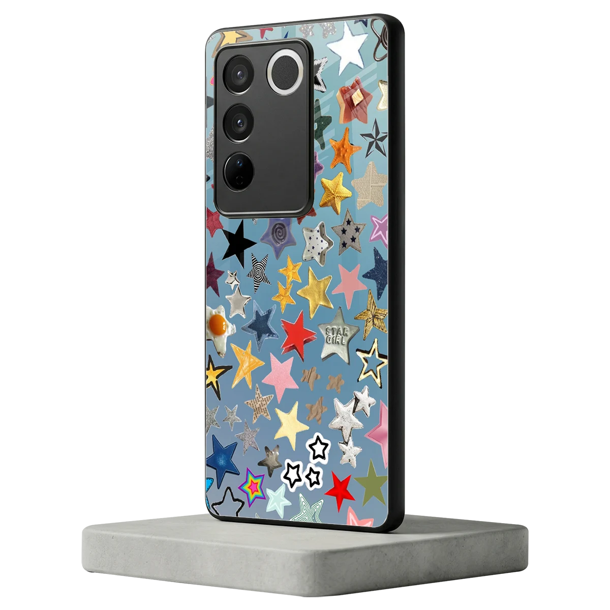 Celestial Glow vivo v27 5g mobile cover | shockproof glass phone case