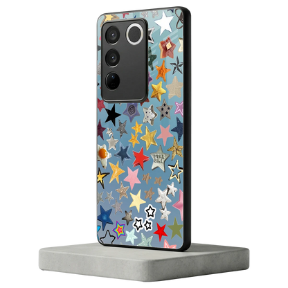 Celestial Glow vivo v27 5g mobile cover | shockproof glass phone case