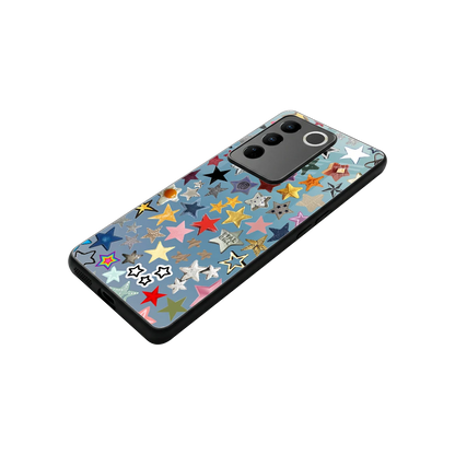 Celestial Glow stylish phone case for vivo v27 5g | glossy glass and slim fit