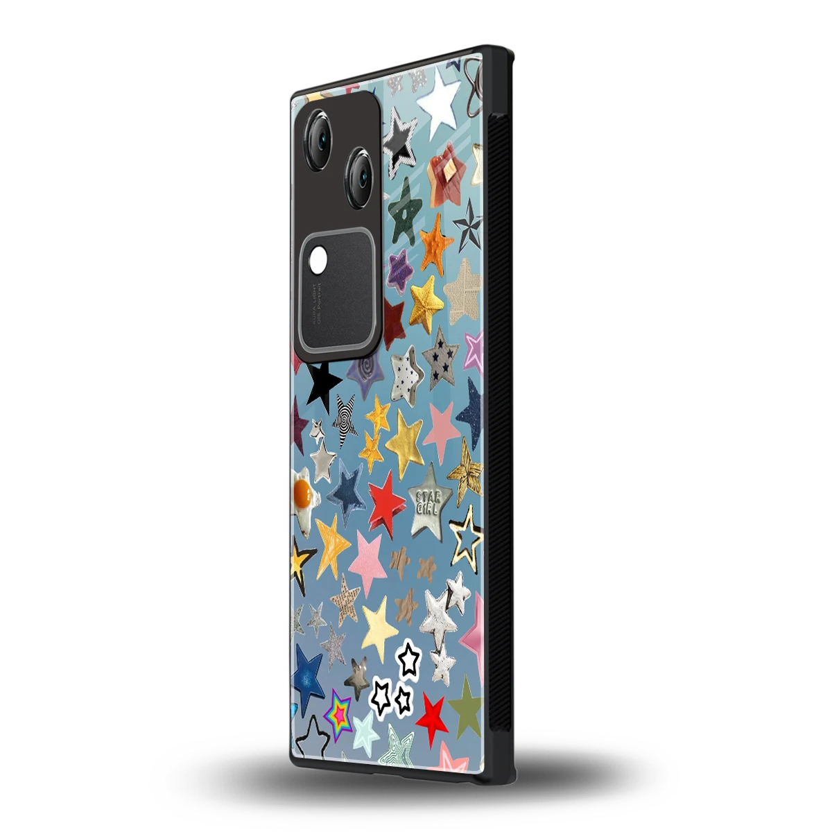 Celestial Glow vivo v30 mobile cover | shockproof glass phone case