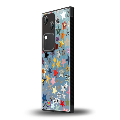 Celestial Glow vivo v30 mobile cover | shockproof glass phone case