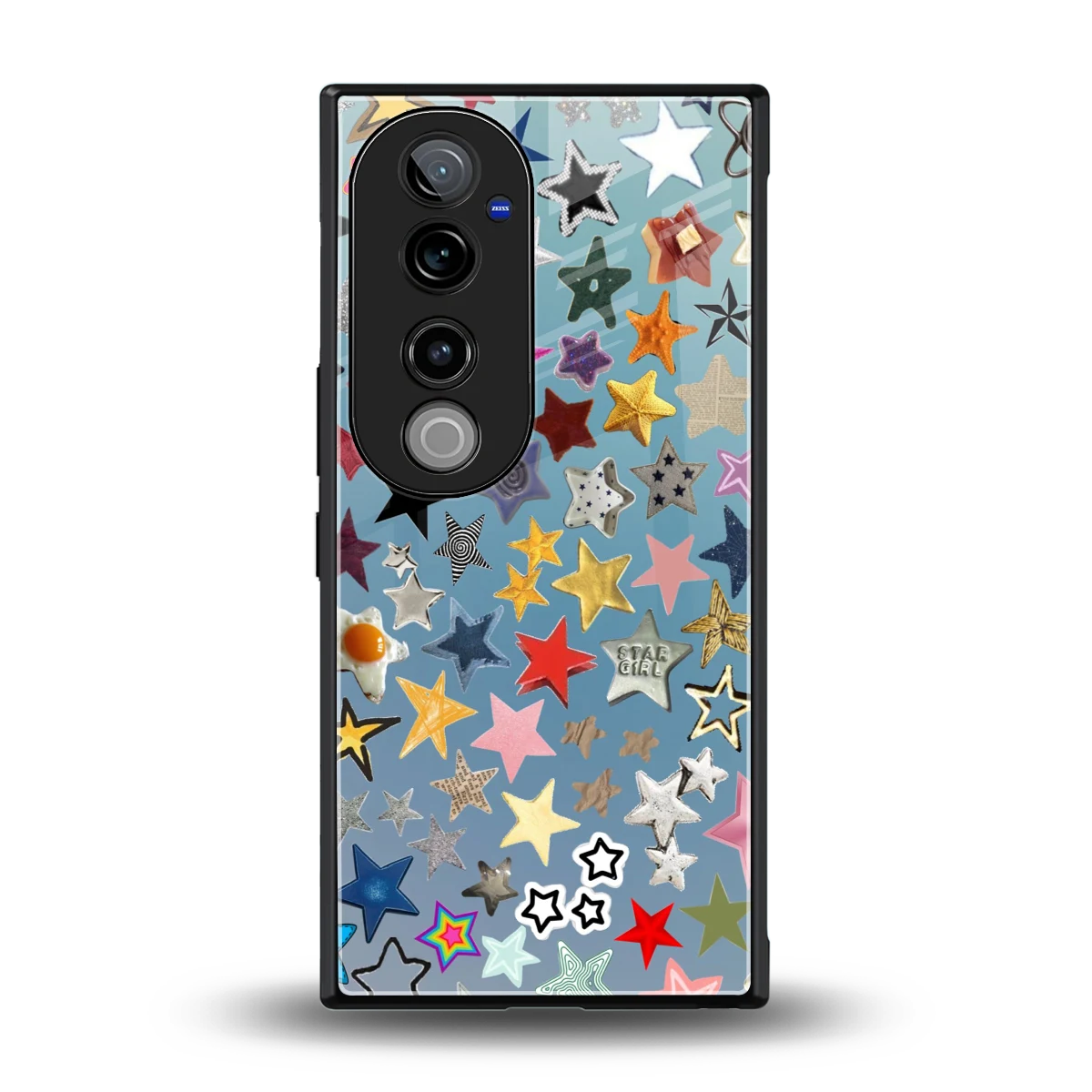 Celestial Glow back phone cover | glass case for vivo v40 pro