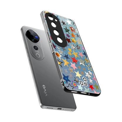 Celestial Glow sleek vivo v40 pro cover with tempered glass back and TPU edges