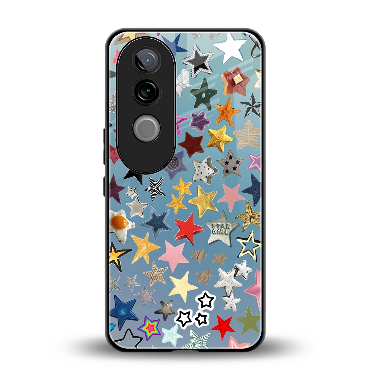 Celestial Glow back phone cover | glass case for vivo v40e