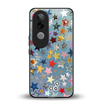 Celestial Glow back phone cover | glass case for vivo v40e