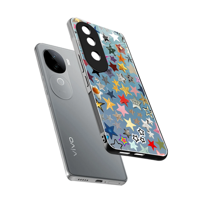 Celestial Glow sleek vivo v40e cover with tempered glass back and TPU edges
