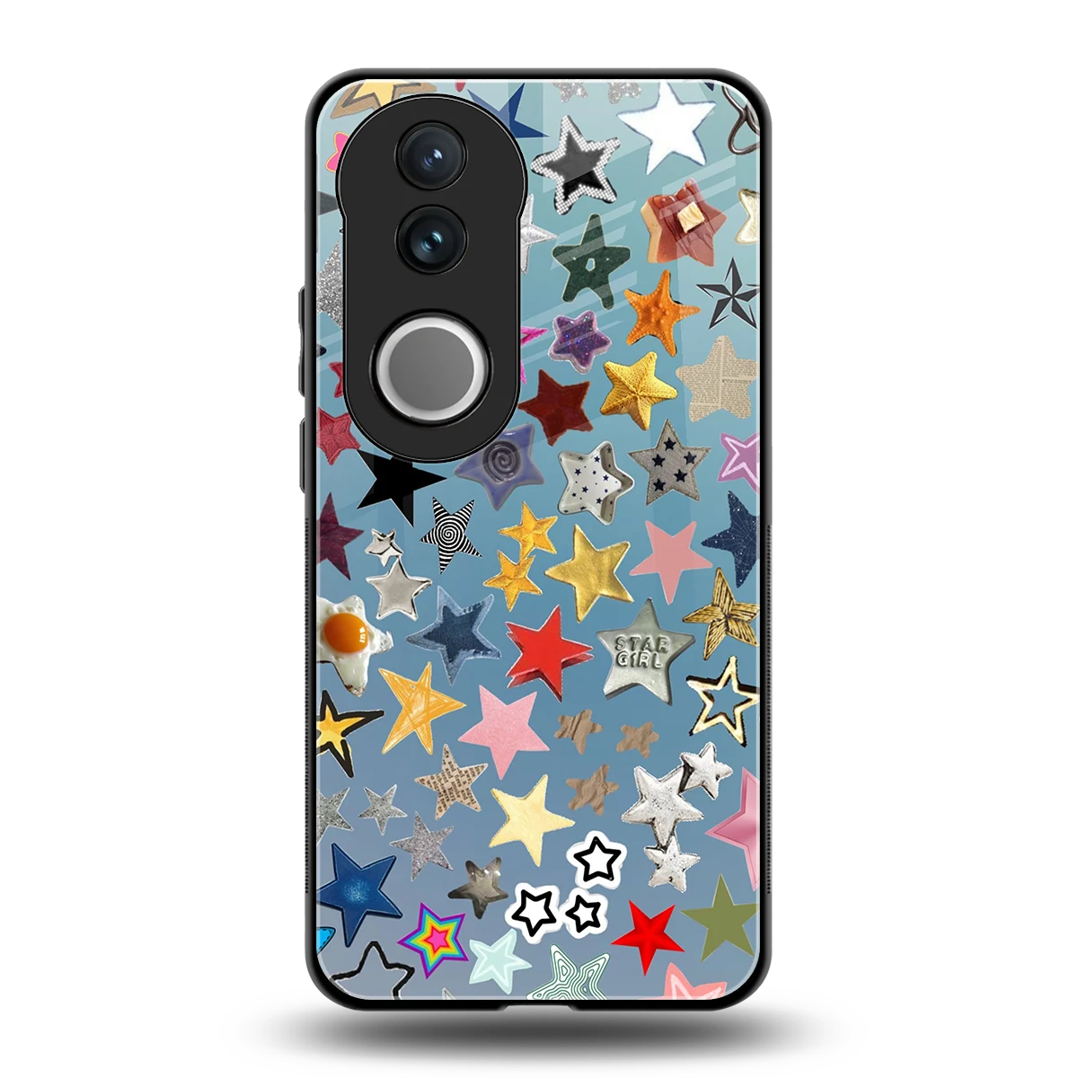 Celestial Glow back phone cover | glass case for vivo v50