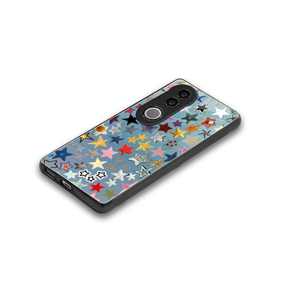 Celestial Glow stylish phone case for vivo v50 | glossy glass and slim fit