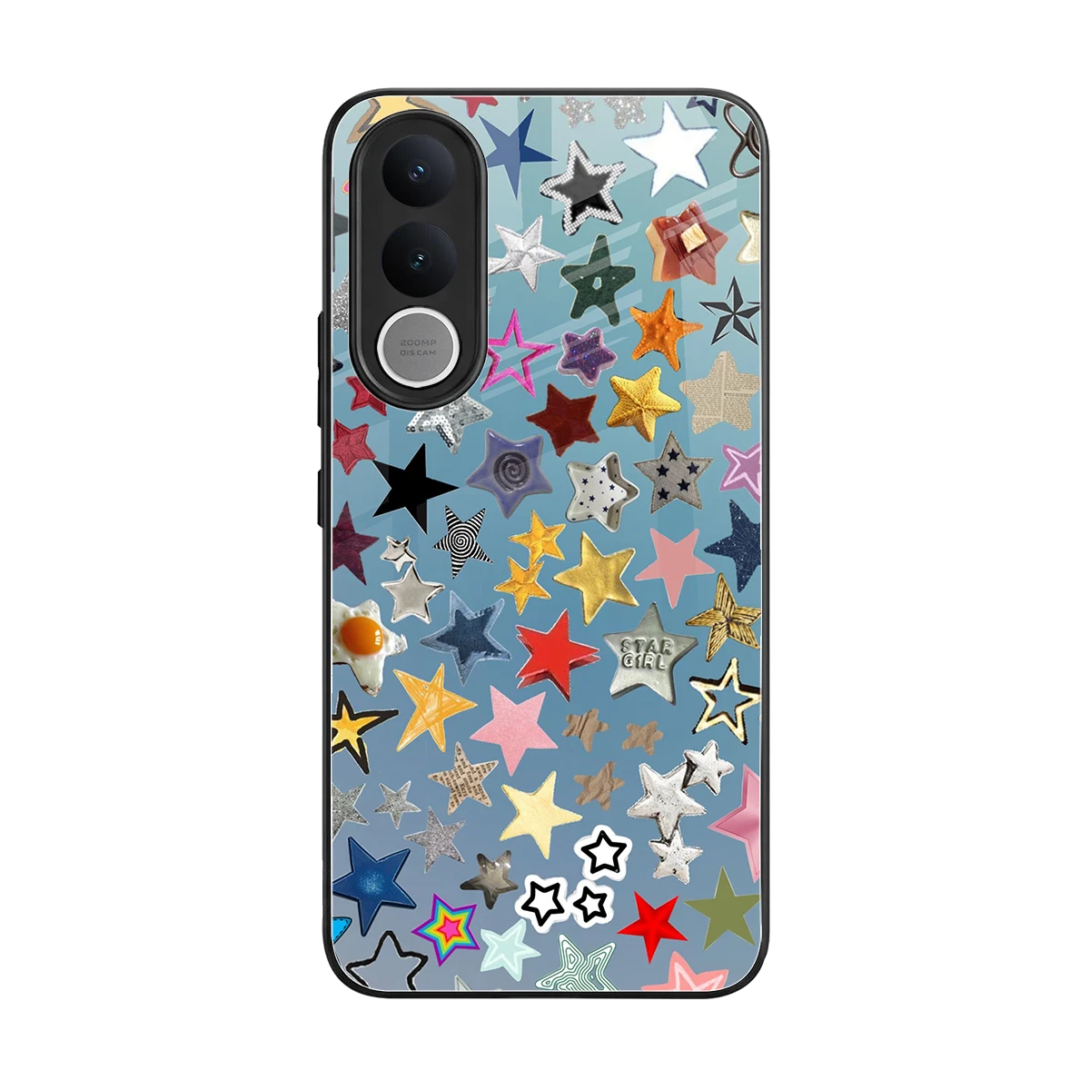 Celestial Glow back phone cover | glass case for vivo v70 fe