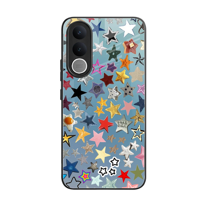 Celestial Glow back phone cover | glass case for vivo v70 fe