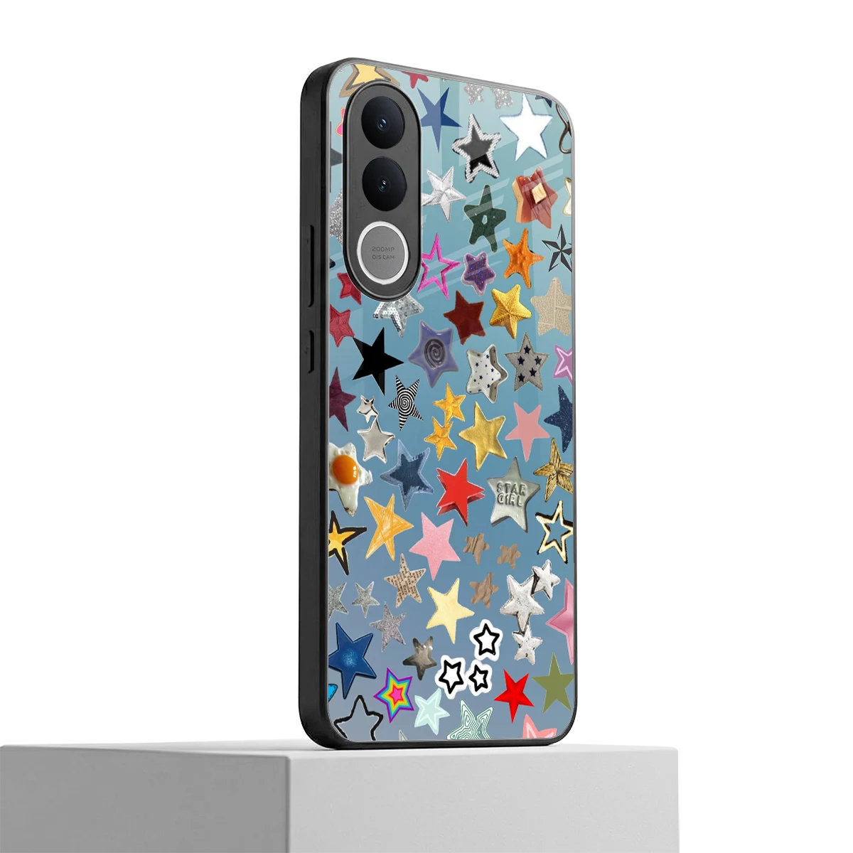 Celestial Glow vivo v70 fe mobile cover | shockproof glass phone case
