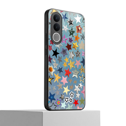 Celestial Glow vivo v70 fe mobile cover | shockproof glass phone case