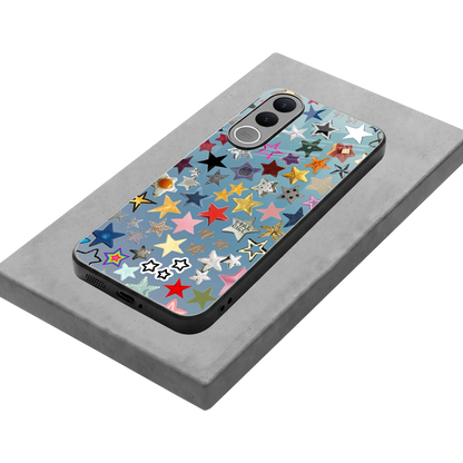 Celestial Glow stylish phone case for vivo v70 fe | glossy glass and slim fit