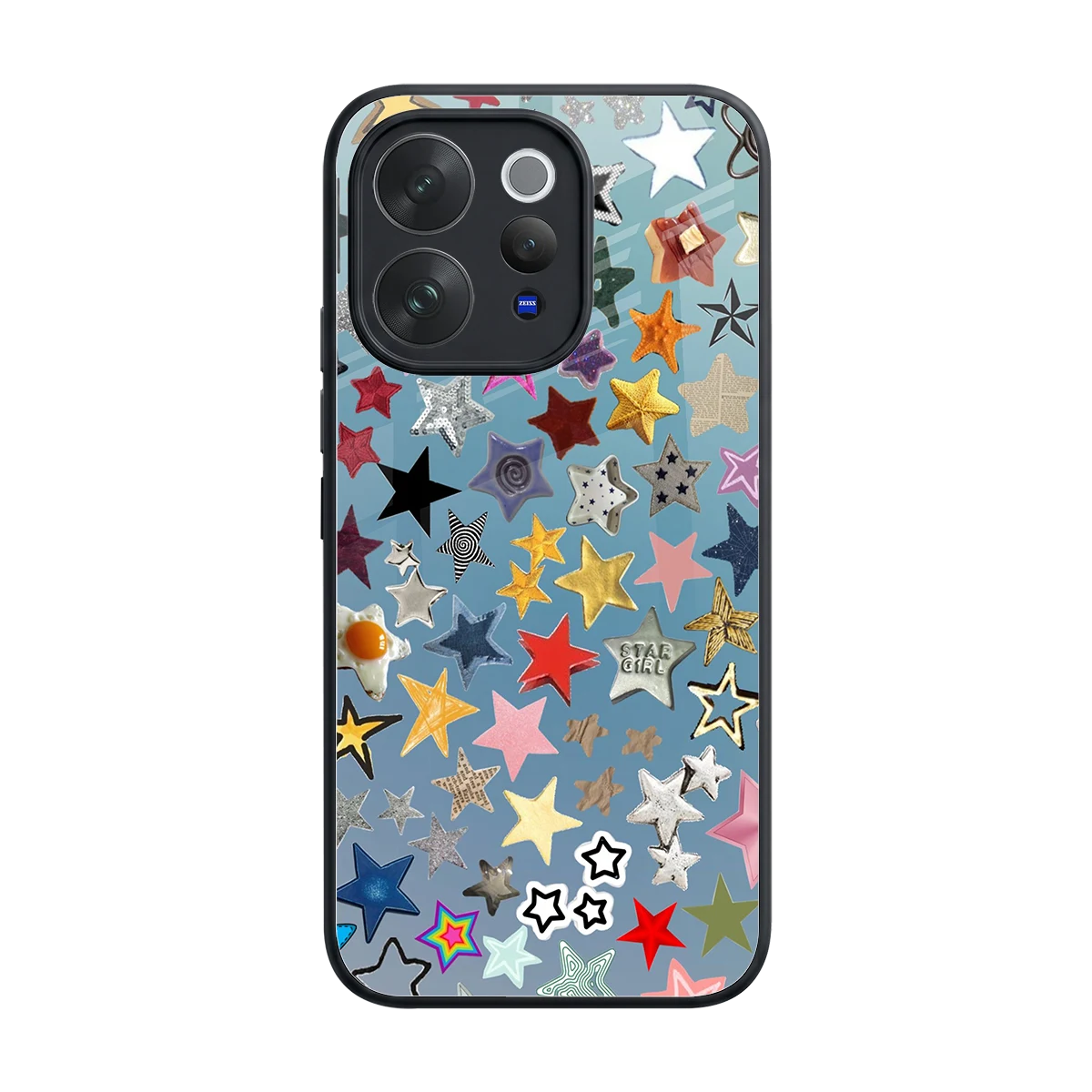 Celestial Glow back phone cover | glass case for vivo v70