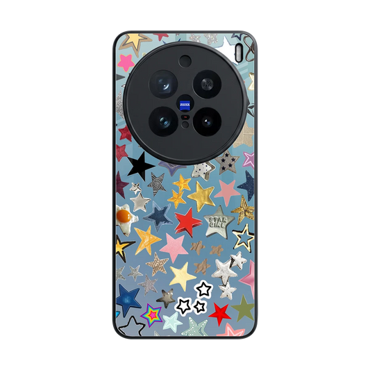 Celestial Glow back phone cover | glass case for vivo x200 pro