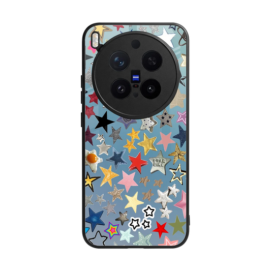 Celestial Glow back phone cover | glass case for vivo x300 pro