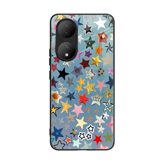 Celestial Glow back phone cover | glass case for Vivo-y100