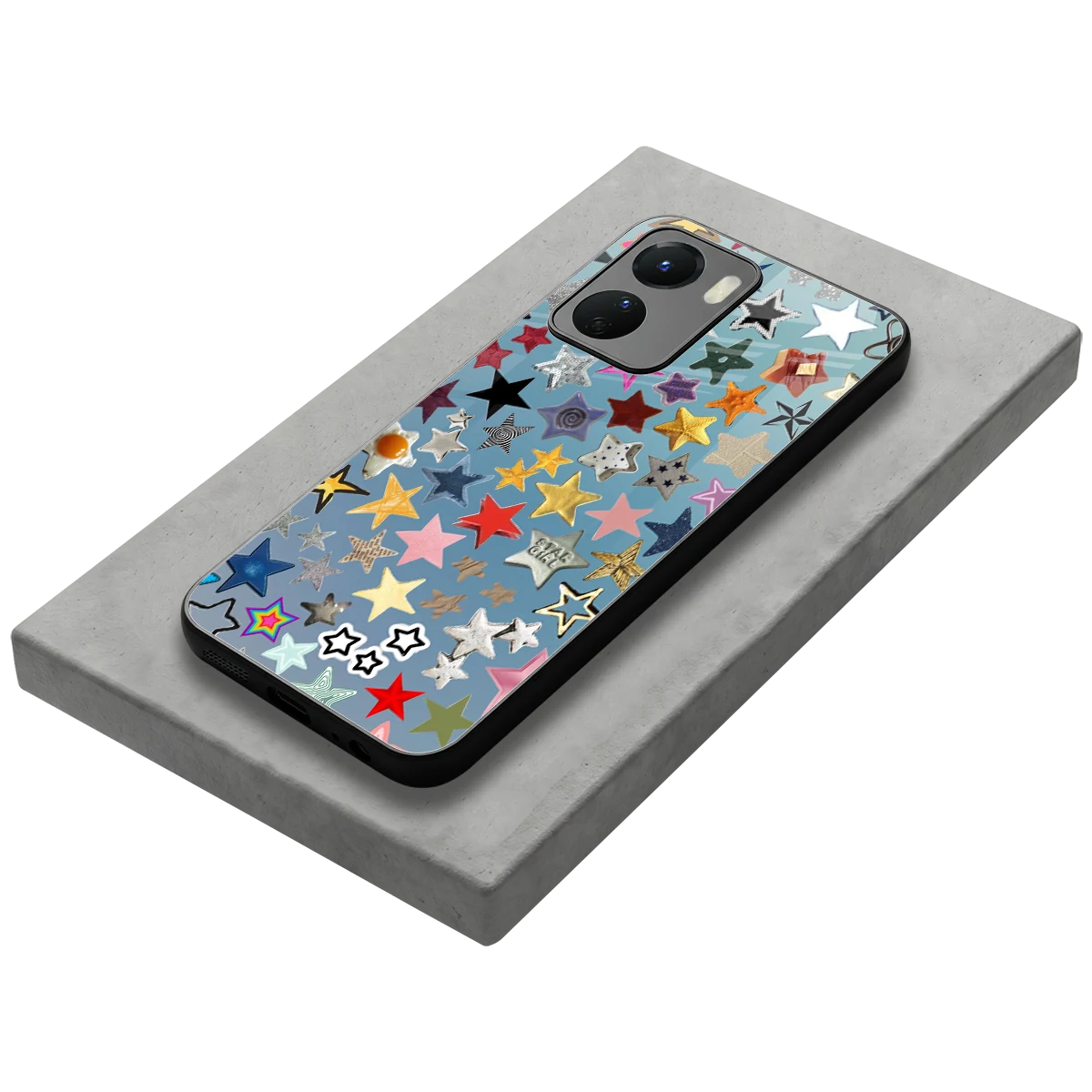 Celestial Glow stylish phone case for vivo y16 | glossy glass and slim fit