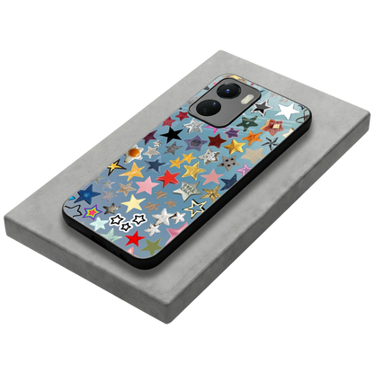 Celestial Glow stylish phone case for vivo y16 | glossy glass and slim fit