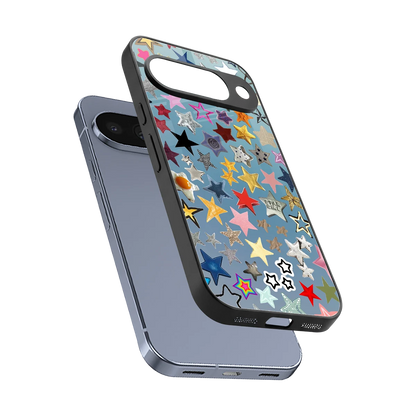Celestial Glow sleek google pixel 10 cover with tempered glass back and TPU edges