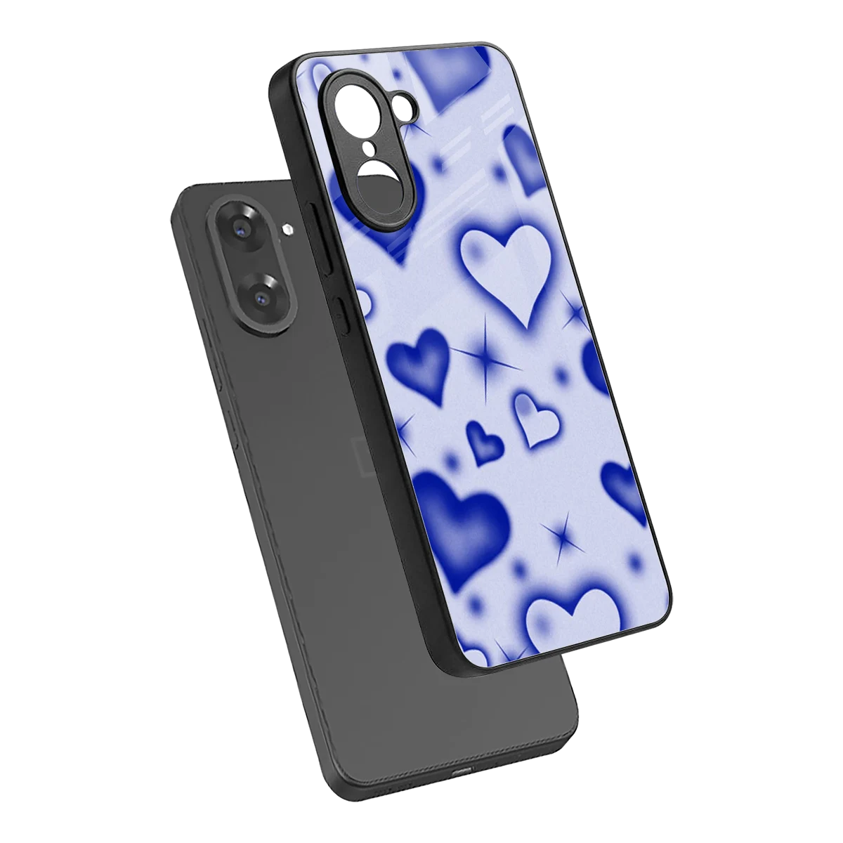 Celestial Hearts sleek oneplus nord ce5 5g cover with tempered glass back and TPU edges