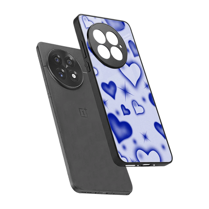 Celestial Hearts sleek oneplus 13 cover with tempered glass back and TPU edges