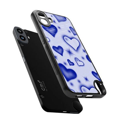 Celestial Hearts sleek cmf nothing phone 1 cover with tempered glass back and TPU edges