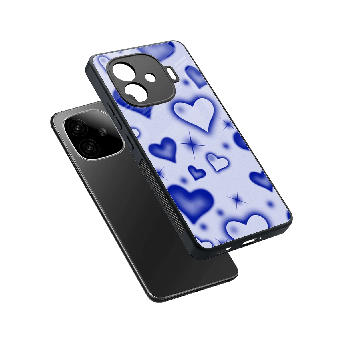 Celestial Hearts sleek iqoo neo 10r 5g cover with tempered glass back and TPU edges