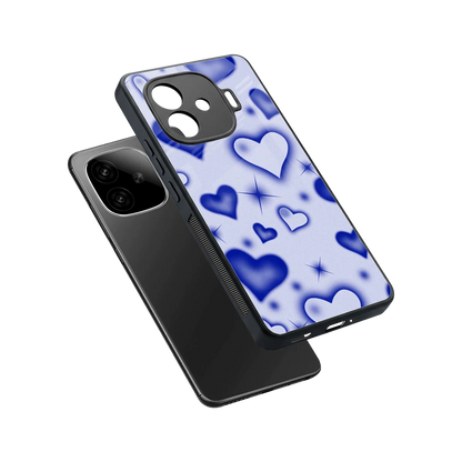 Celestial Hearts sleek iqoo neo 10r 5g cover with tempered glass back and TPU edges