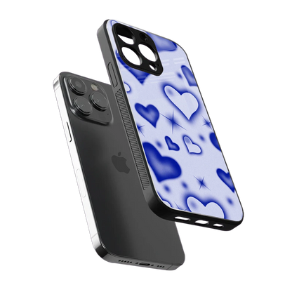 Celestial Hearts sleek iphone 13 pro cover with tempered glass back and TPU edges
