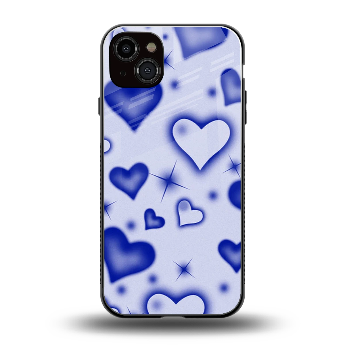 Celestial Hearts back phone cover | glass case for iphone 14 plus