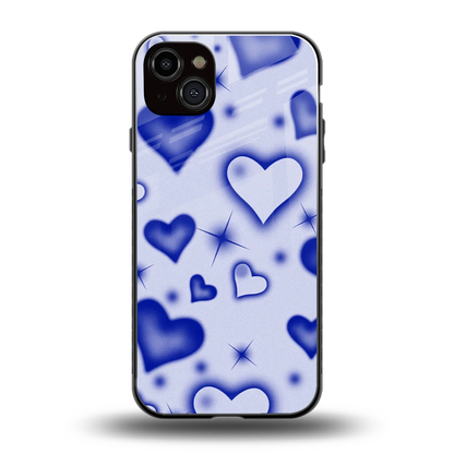 Celestial Hearts back phone cover | glass case for iphone 14 plus
