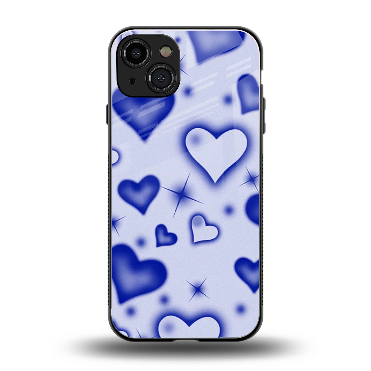 Celestial Hearts back phone cover | glass case for iphone 15