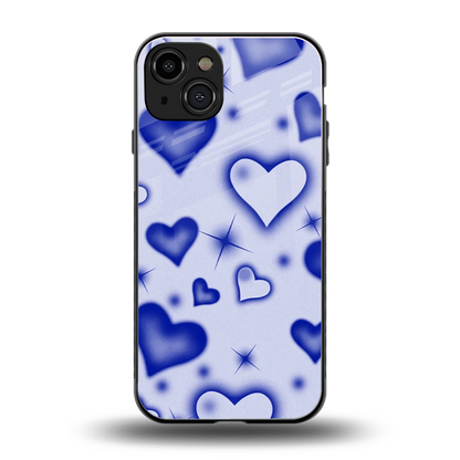 Celestial Hearts back phone cover | glass case for iphone 15
