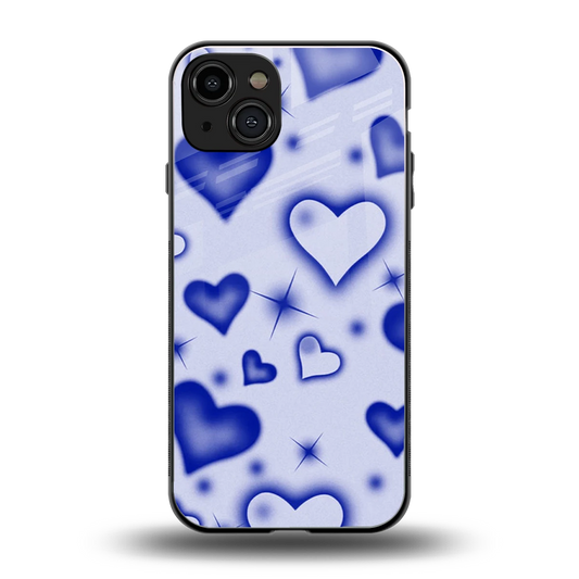 Celestial Hearts back phone cover | glass case for iphone 15