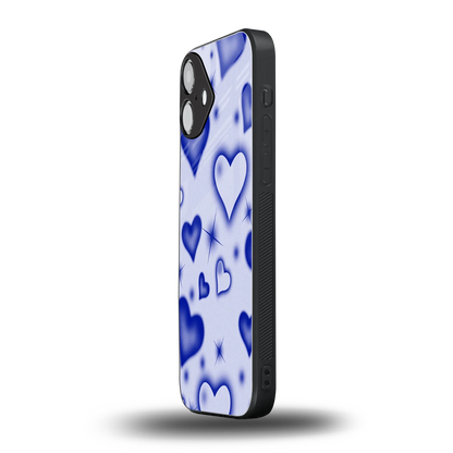 Celestial Hearts iphone 16 plus mobile cover | shockproof glass phone case