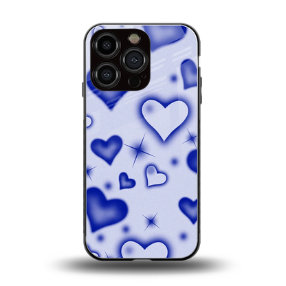 Celestial Hearts back phone cover | glass case for iphone 16 pro