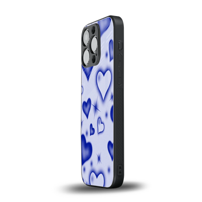 Celestial Hearts iphone 16 pro mobile cover | shockproof glass phone case