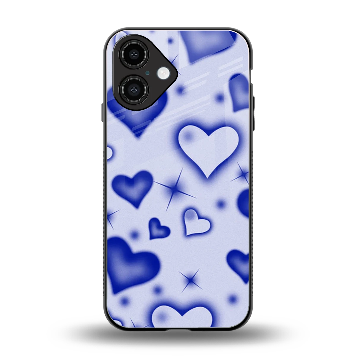 Celestial Hearts back phone cover | glass case for iphone 16