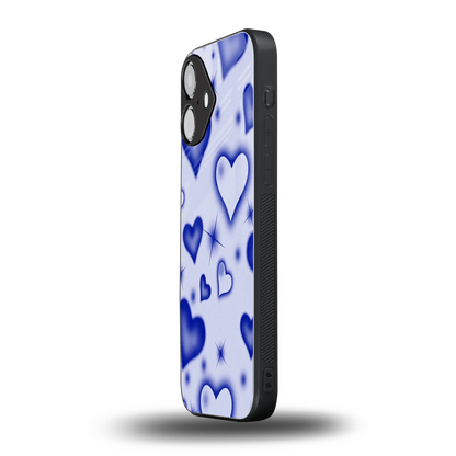 Celestial Hearts iPhone 16 mobile cover | shockproof glass phone case
